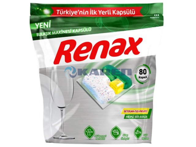 RENAX BULAŞIK MAKİNESI KAPSÜLÜ 80Lİ