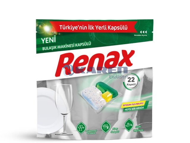 RENAX BULAŞIK MAKİNESİ KAPSÜLÜ 22Lİ