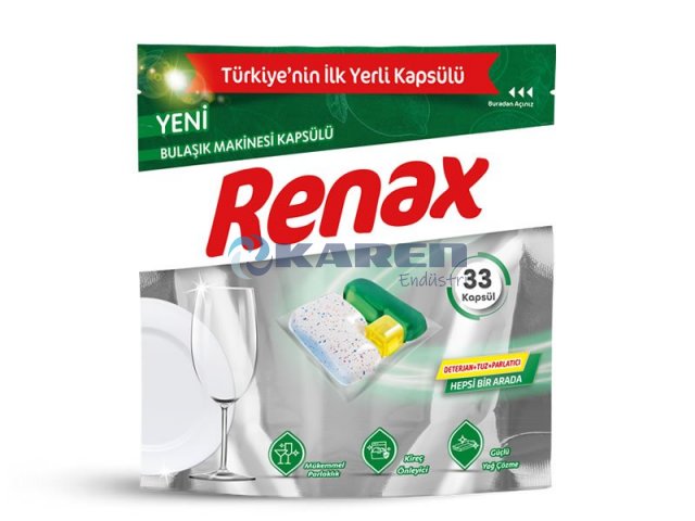 RENAX BULAŞIK MAKİNESİ KAPSÜLÜ 33LÜ
