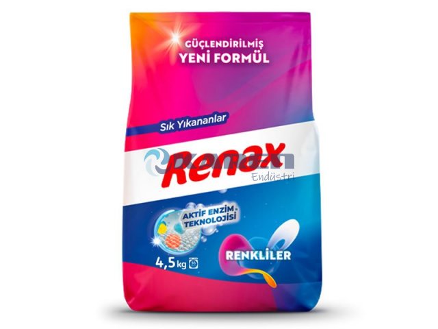 RENAX MATİK ÇAMAŞIR MAKİNESİ DETERJANI RENKLİLER 4,5KG