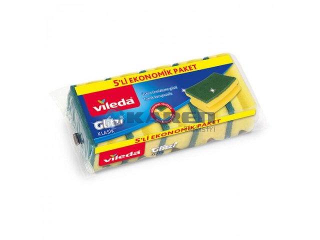 VİLEDA KLASİK BULAŞIK SÜNGERİ OLUKLU 5Lİ