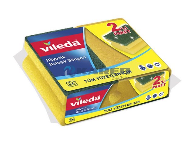 VİLEDA KLASİK BULAŞIK SÜNGERİ OLUKLU 1+1