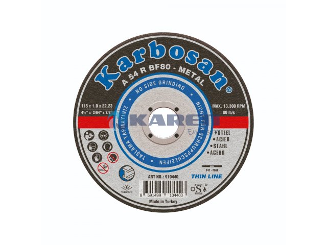 KARBOSAN METAL İNCE KESME 115x1.0x22 (910440)
