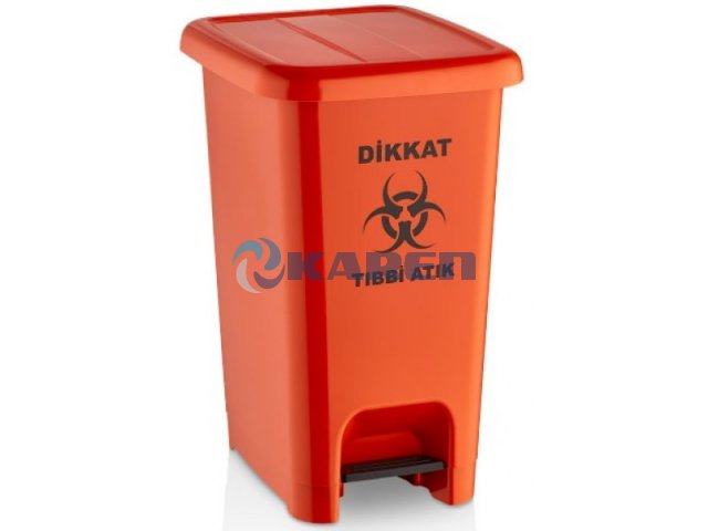 SLİM PEDALLI TIBBİ ATIK ÇÖP KOVASI 30LT