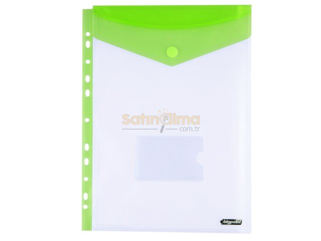 BİGPOİNT 11 DELİKLİ DİK CIRTLI DOSYA A4 YEŞİL X 12 ADET