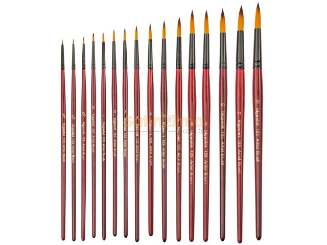 BİGPOİNT 123 SERİSİ SENTETİK KIL YUVARLAK FIRÇA NO: 9 X 12 ADET