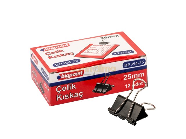 BİGPOİNT ÇELİK KISKAÇ 25 MM X 12 DÜZİNE