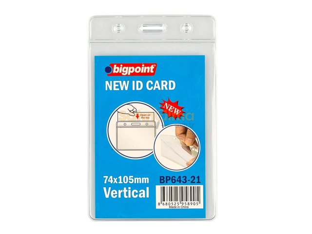 BİGPOİNT KART POŞETİ DİKEY 74X105MM X 10 ADET