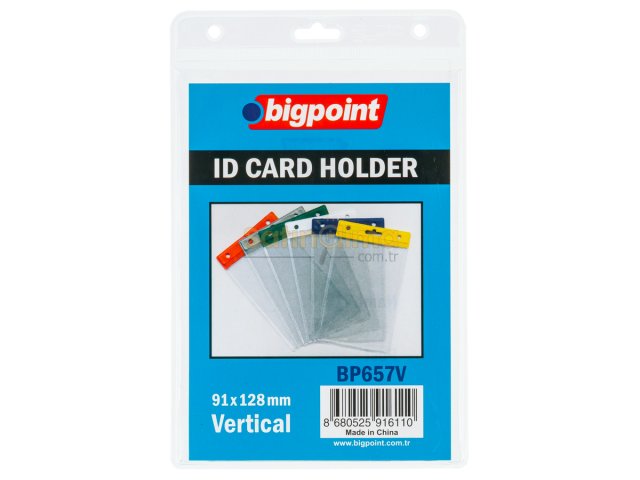 BİGPOİNT KART POŞETİ DİKEY ŞEFFAF 91X128MM X 10 ADET