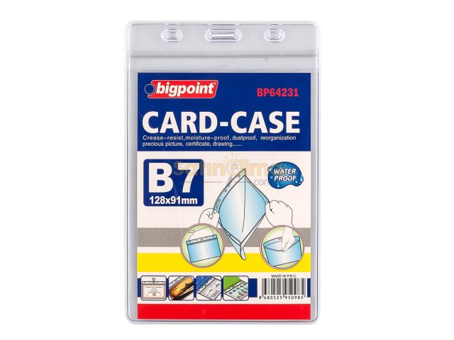 BİGPOİNT KİLİTLİ KART POŞETİ DİKEY B7 (91X128MM) X 10 ADET