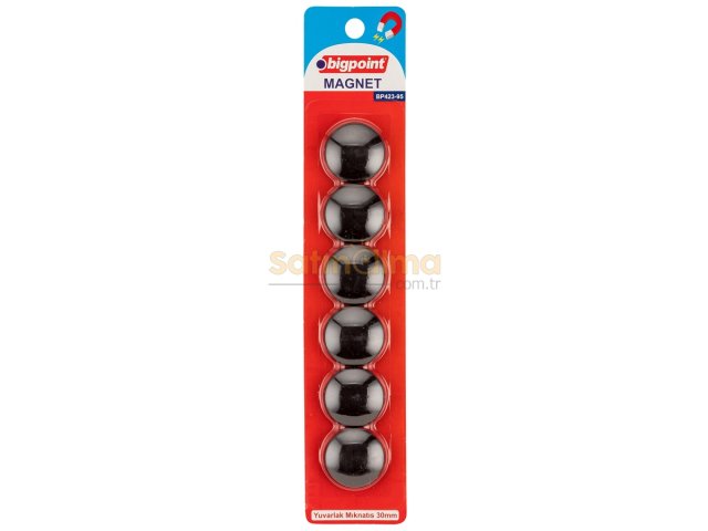 BİGPOİNT MAGNET 30MM (MIKNATIS) SİYAH 6LI BLİSTER X 12 BLİSTER