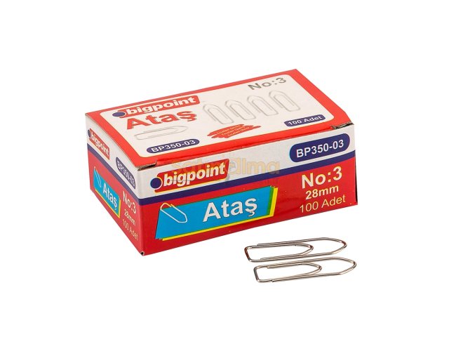 BİGPOİNT NİKEL ATAŞ NO:3 (28MM) X 10 ADET