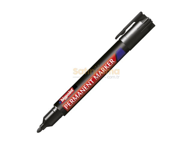 BİGPOİNT PERMANENT MARKÖR YUVARLAK UÇ SİYAH X 12 ADET