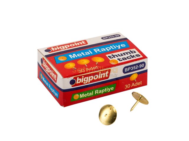 BİGPOİNT RAPTİYE METAL SARI (PİRİNÇ) X 10 ADET