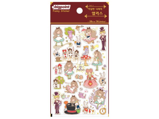 BİGPOİNT STİCKER ALİCE İN WONDERLAND X 15 ADET