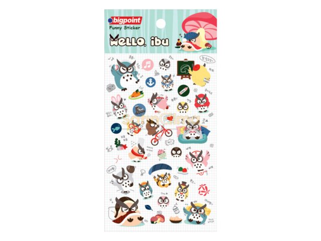 BİGPOİNT STİCKER BAYKUŞLAR X 15 ADET