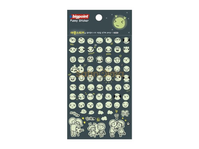 BİGPOİNT STİCKER BEYAZ SMİLE X 15 ADET