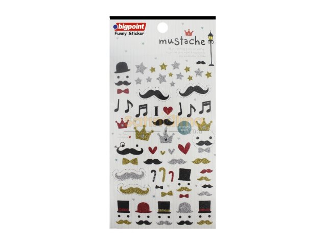 BİGPOİNT STİCKER BIYIKLAR X 15 ADET