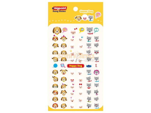 BİGPOİNT STİCKER MUTLU KÖPEKLER X 15 ADET
