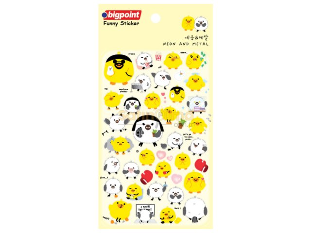 BİGPOİNT STİCKER NEON VE METAL CİVCİVLER X 15 ADET