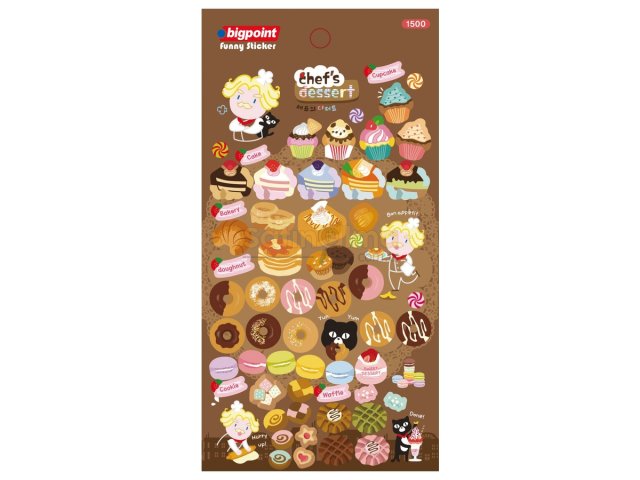 BİGPOİNT STİCKER ŞEFİN TATLILARI X 15 ADET