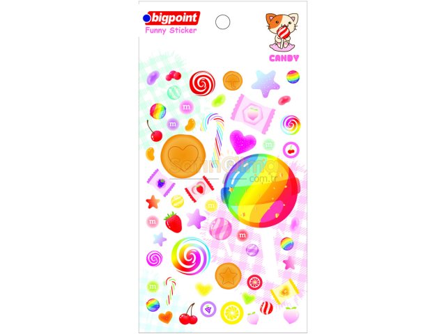 BİGPOİNT STİCKER ŞEKERLER X 15 ADET