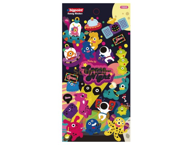 BİGPOİNT STİCKER UZAY GECESİ X 15 ADET