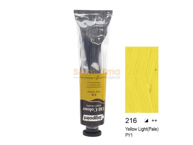 BİGPOİNT YAĞLI BOYA 45 ML YELLOW LİGHT(PALE) 216 X 6 ADET