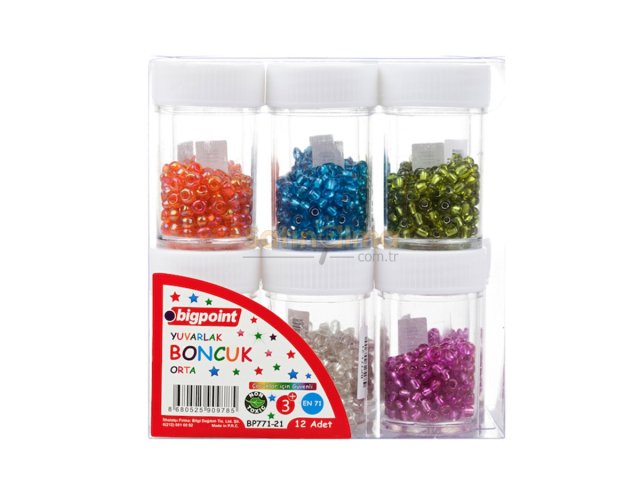 BİGPOİNT YUVARLAK BONCUKLAR (ORTA BOY) X 12 ADET