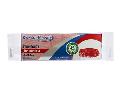 KAZANÇ STANDART BÜYÜK ÇÖP TORBASI 65X80 10LU 50RULO 80GR SİYAH