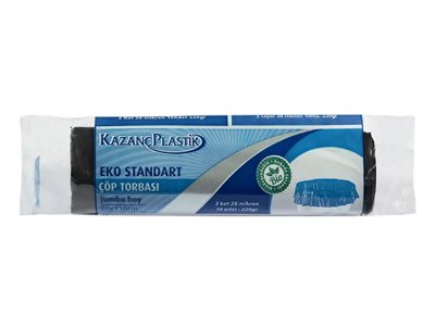 KAZANÇ EKO STANDART JUMBO ÇÖP TORBASI 80X110 10LU 20RULO 220GR MAVİ