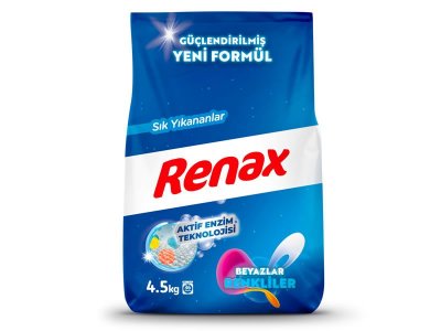 RENAX MATİK ÇAMAŞIR MAKİNESİ DETERJANI BEYAZ VE RENKLİLER 4,5KG