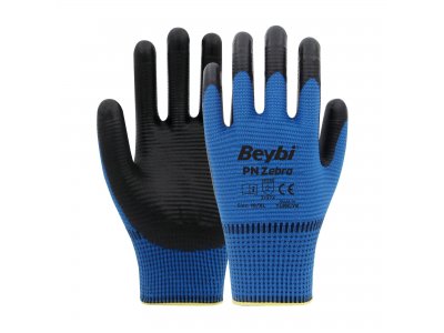 BEYBİ PN5 ZEBRA ELDİVEN MAVİ-SİYAH NO: 10