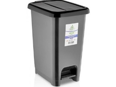 SLİM PEDALLI ÇÖP KOVASI GRİ 30LT