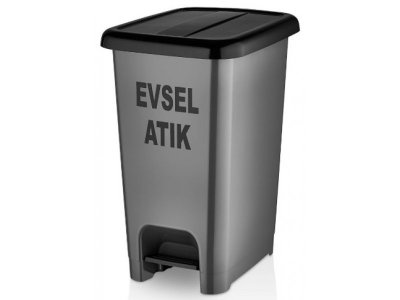 SLİM PEDALLI EVSEL ATIK ÇÖP KOVASI 50LT