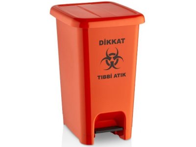 SLİM PEDALLI TIBBİ ATIK ÇÖP KOVASI 50LT