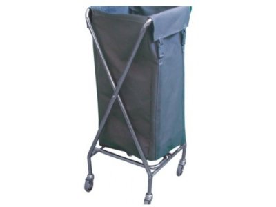 ÇİFT BÖLMELİ ÇÖP/ÇAMAŞIR TOPLAMA ARABASI KROM