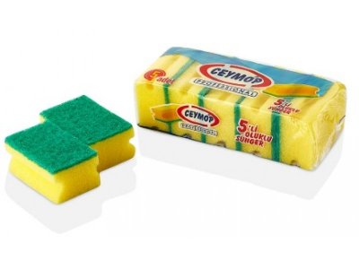 BULAŞIK SÜNGERİ OLUKLU 5Lİ