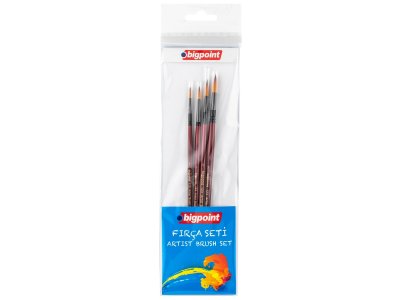 BİGPOİNT 123 SERİSİ SENTETİK KIL YUVARLAK FIRÇA SETİ 4LÜ BLİSTER X 6 BLİSTER