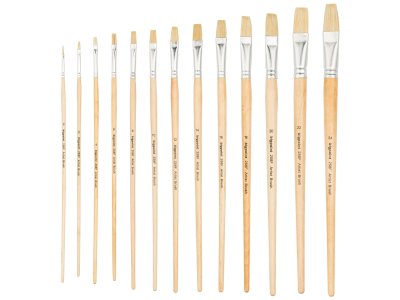 BİGPOİNT 258F SERİSİ DOĞAL KIL DÜZ KESİK FIRÇA NO: 8 X 12 ADET