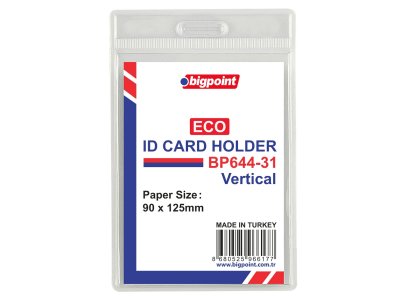 BİGPOİNT ECO KART POŞETİ DİKEY 90X125MM X 100 ADET