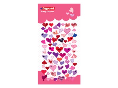 BİGPOİNT EĞİK DESENLİ KALPLER X 15 ADET