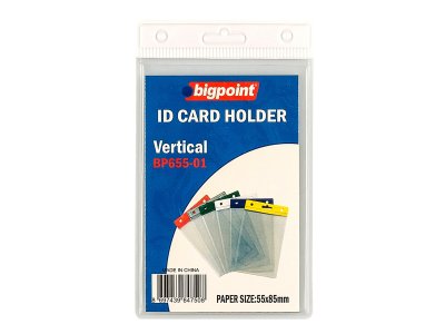 BİGPOİNT KART POŞETİ DİKEY BEYAZ 55X85MM X 10 ADET