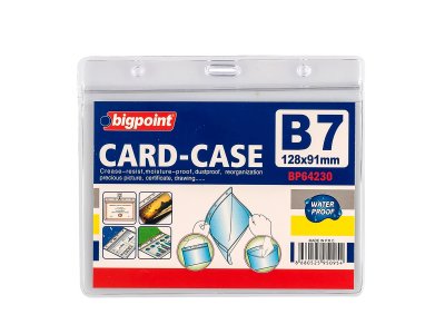 BİGPOİNT KİLİTLİ KART POŞETİ YATAY B7 (128X91MM) X 10 ADET