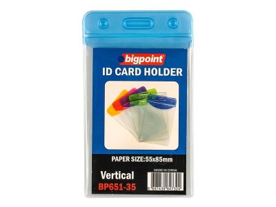 BİGPOİNT KORUMALI KART POŞETİ DİKEY MAVİ 55X85MM X 10 ADET