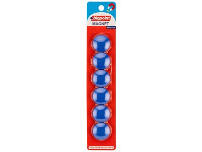 BİGPOİNT MAGNET 30MM (MIKNATIS) MAVİ 6LI BLİSTER X 12 BLİSTER