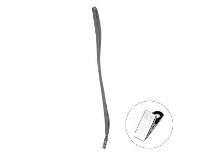 BİGPOİNT METAL KLİPSLİ YAKA İPİ GRİ X 50 ADET