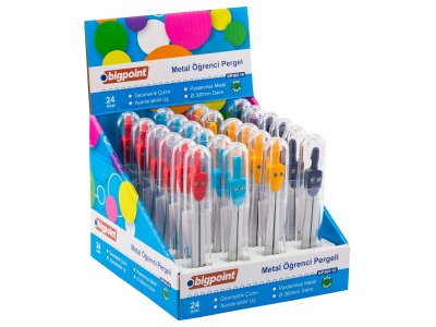 BİGPOİNT METAL ÖĞRENCİ PERGELİ X 24 ADET