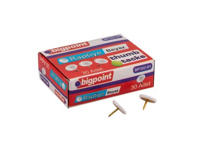 BİGPOİNT RENKLİ RAPTİYE BEYAZ X 10 ADET