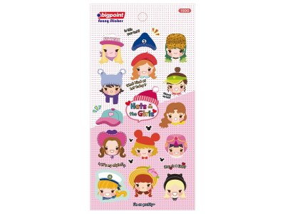 BİGPOİNT STİCKER KIZ ÇOCUKLARI X 15 ADET
